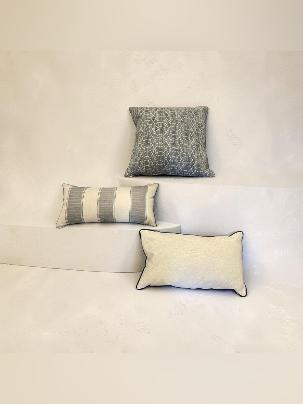 DV KAP Home Luxury Designer Accent Pillows Decorative Throw Cushions - Set of 3
